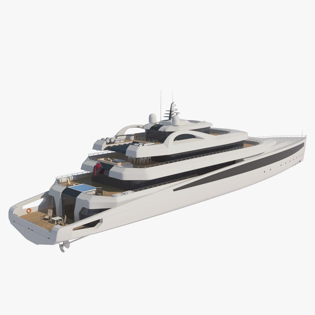 mega yacht 3d model