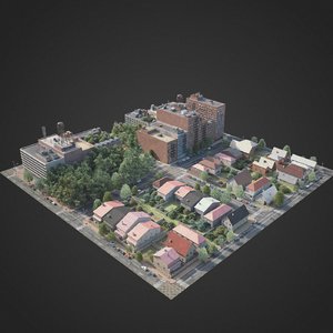 city exterior streets 3D model