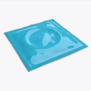 3D condom package pack