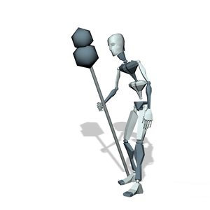 Old man walk forward long