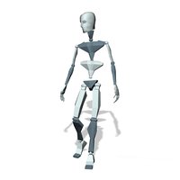 Male walking look side