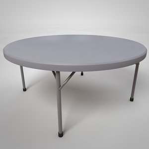 3D model cafeteria table