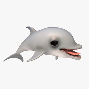 3D cute cartoon dolphin