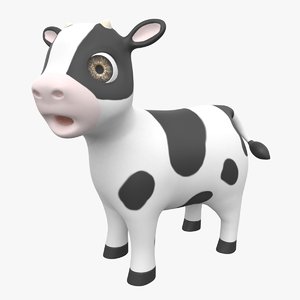 cartoon baby cow model