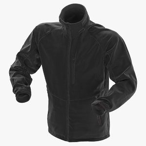 male winter jacket 01 3D model