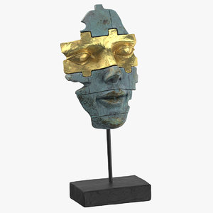 face mask statue 01 3D model