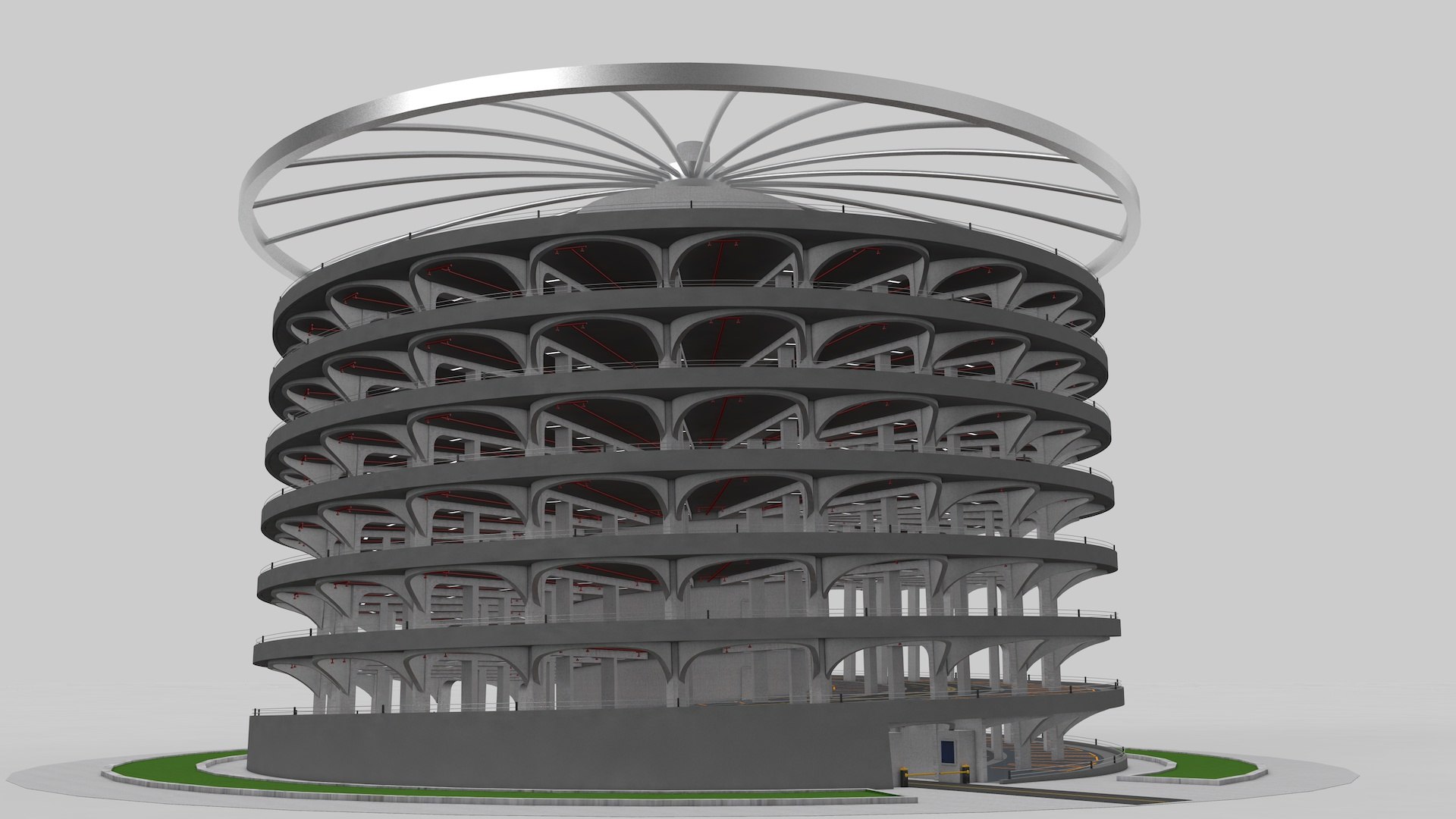 3D parking lot garage - TurboSquid 1513105