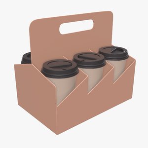 3D cup coffee paper