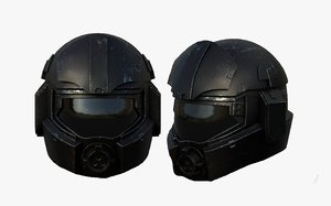3D helmet sci fi model