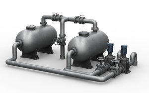 industrial pipe assembly model