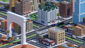 3D model city american