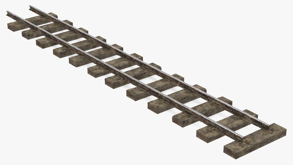 3d Mining Railway Section Rails Model Turbosquid