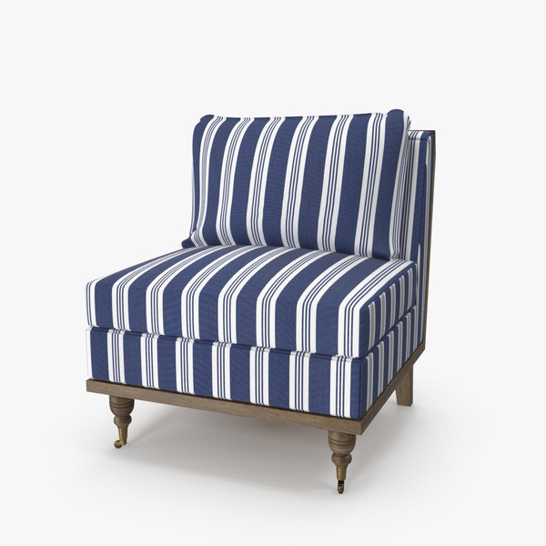 3D strip blue armchair