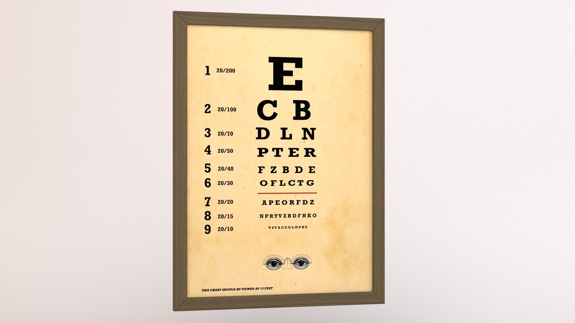 3D eye chart antique TurboSquid 1513689