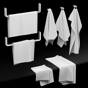 kitchen towels 3D model
