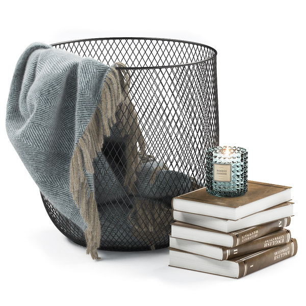 3D metal basket decor TurboSquid 1513757