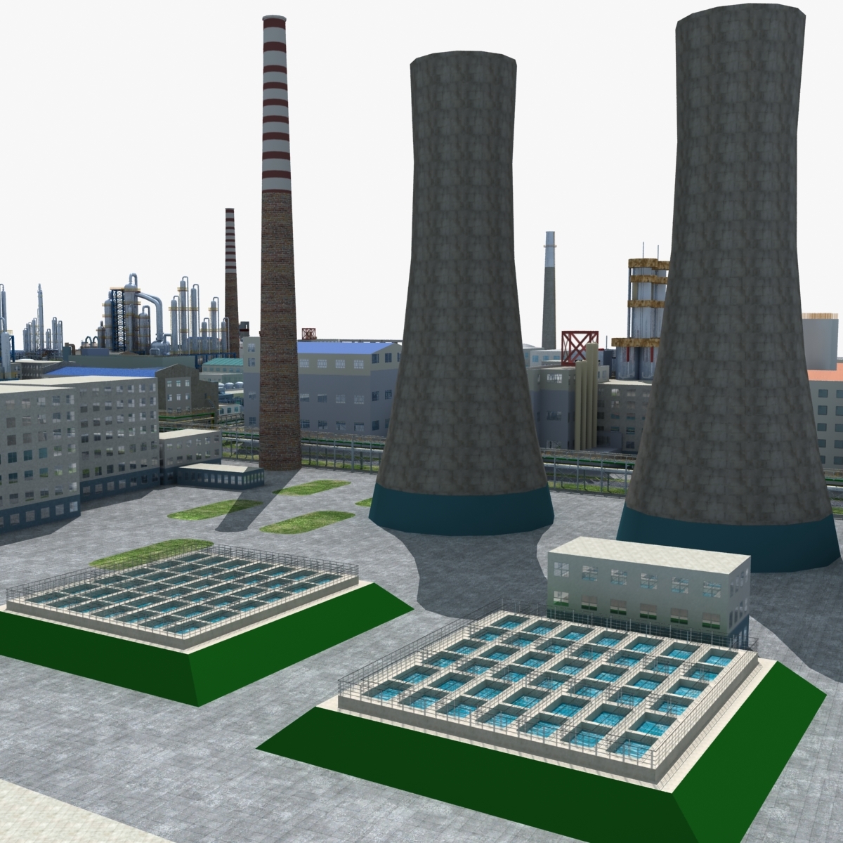 Chemical Plant 3d Model - Turbosquid 1513898