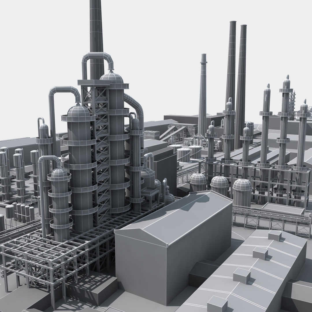 Chemical plant 3D model - TurboSquid 1513898