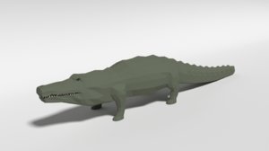 3D crocodile blender ready model