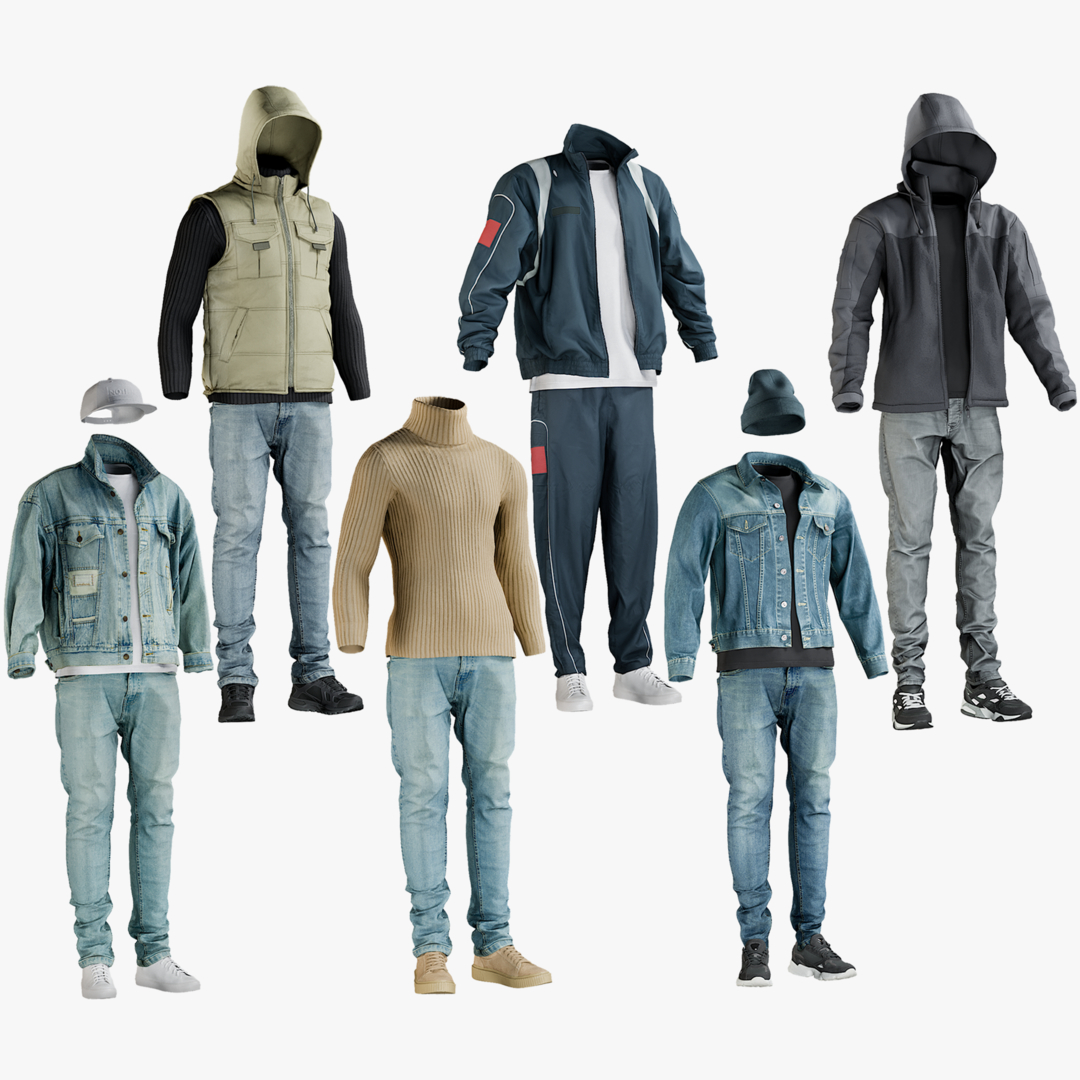 3D model realistic casual sport clothing - TurboSquid 1514019