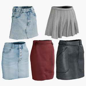 90s skirt 3d