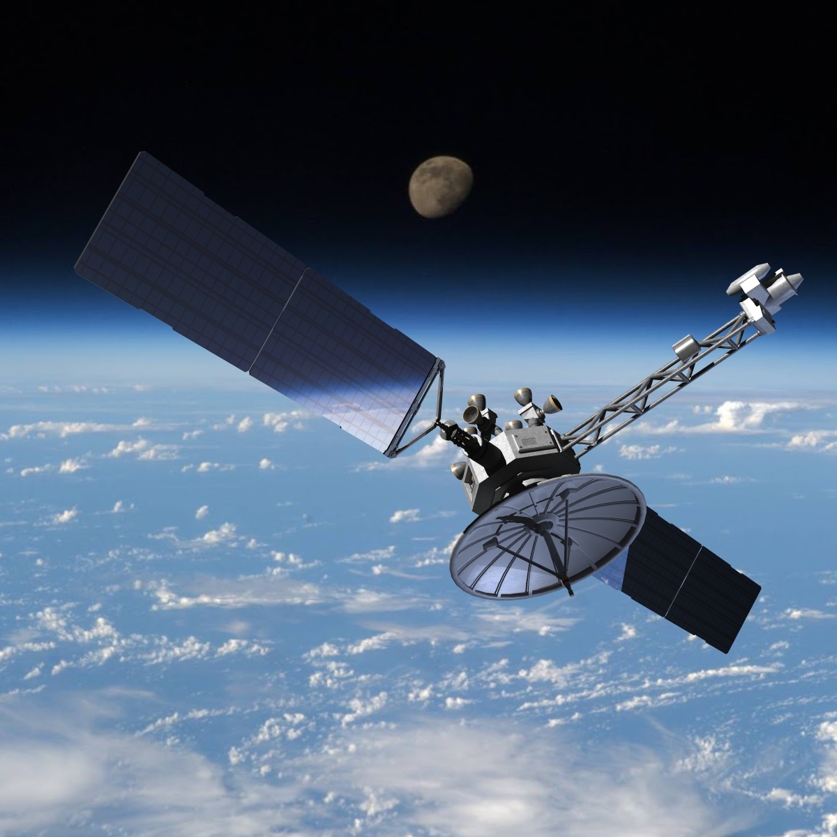 tactical satellite communications 3d model