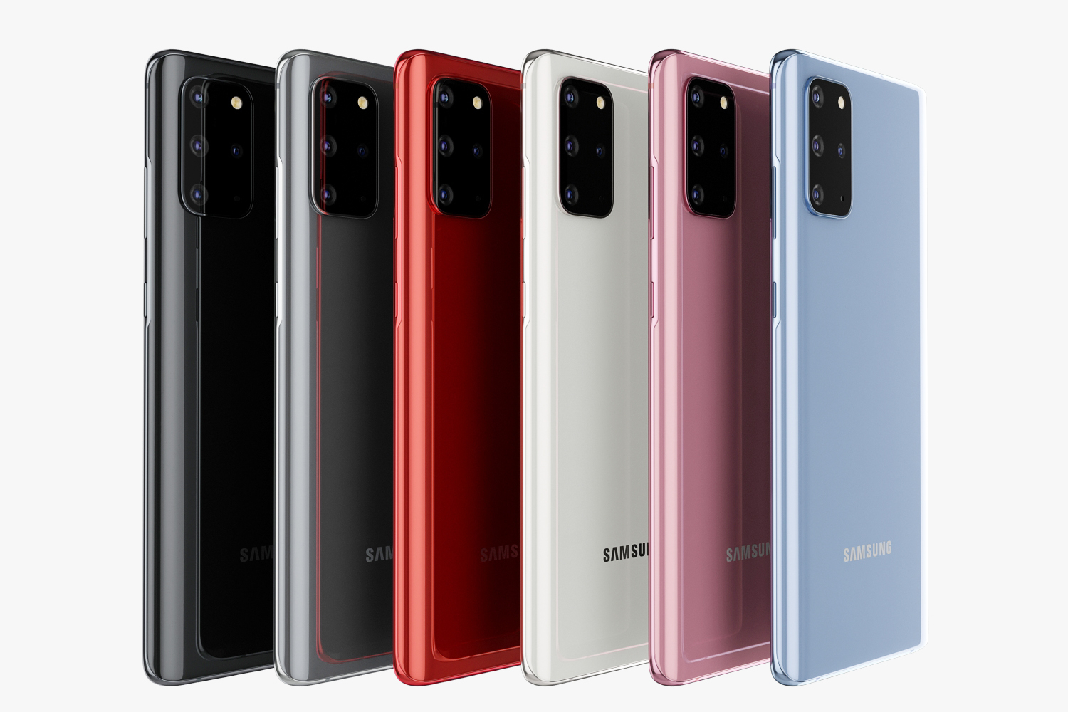 三星galaxys20plus5g所有颜色3d模型
