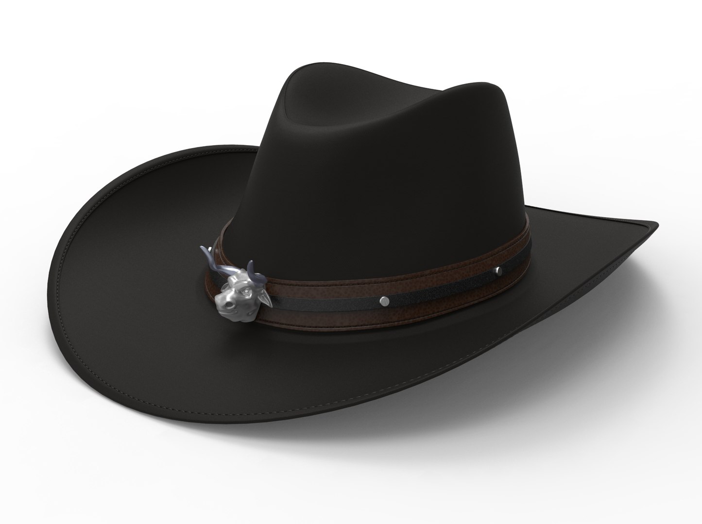 Cowboy hat bull head 3D TurboSquid 1514270