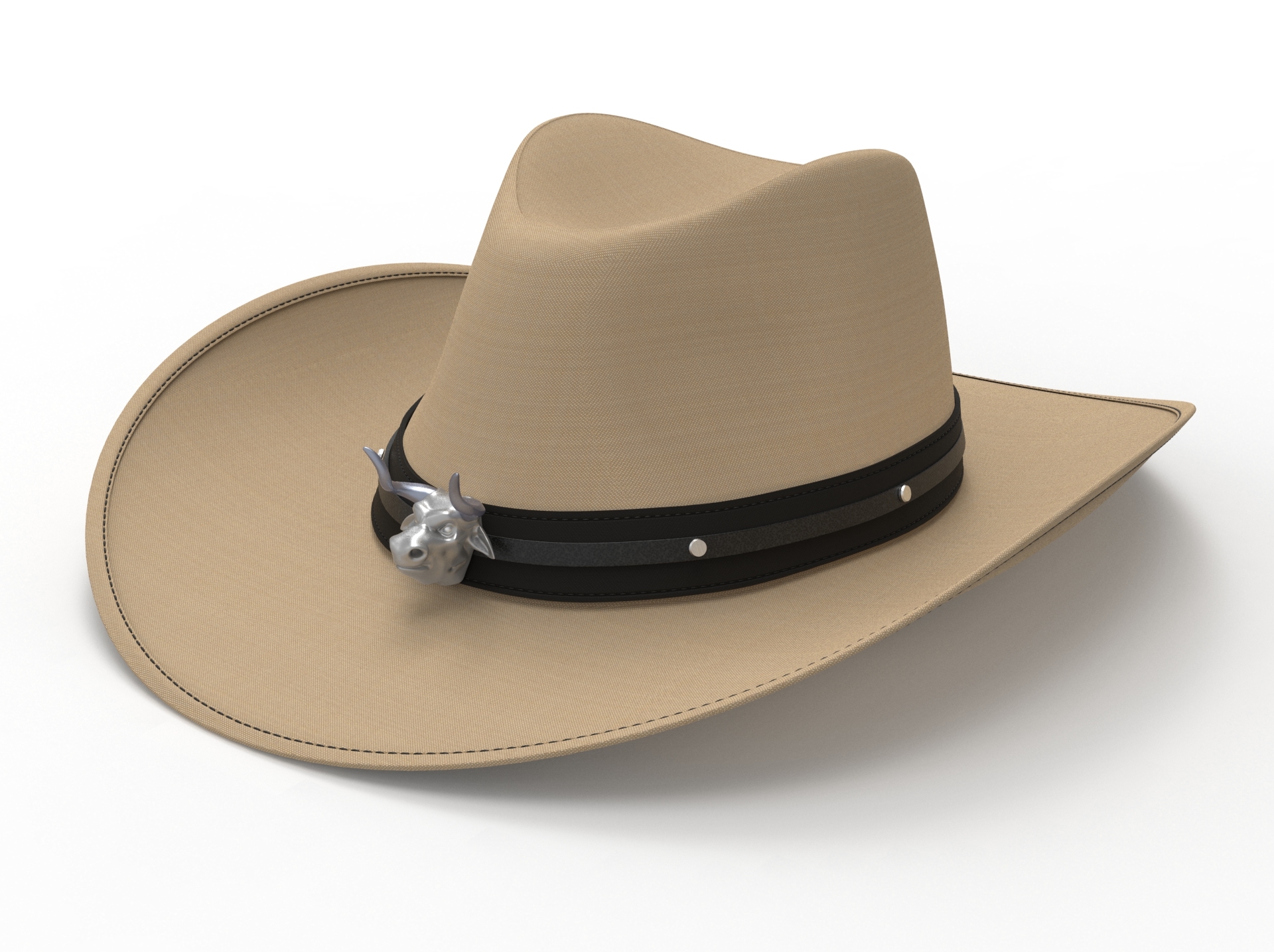 Cowboy hat bull head 3D - TurboSquid 1514270