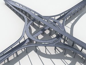3D highway road way model