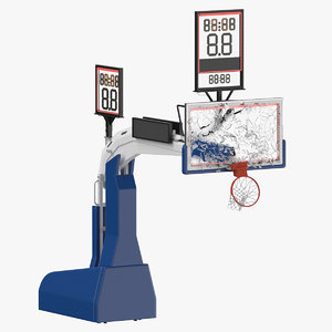 3D basketball board breaking pose model