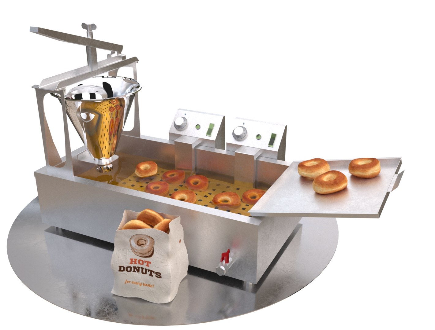 3D donut machine model TurboSquid 1514472