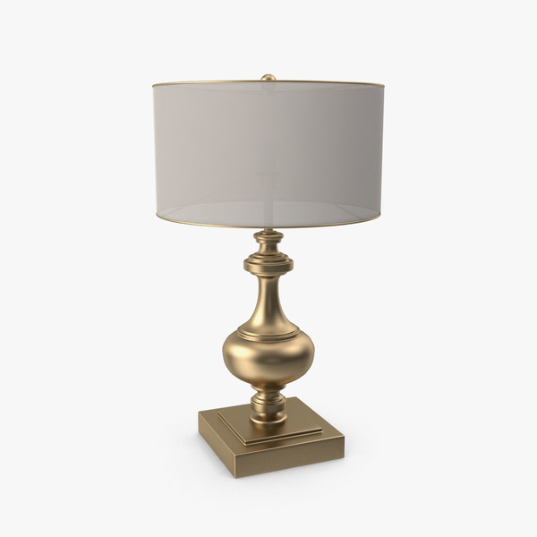 3D gold base lamp
