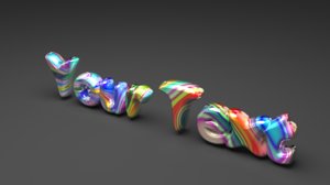 custom text candy 3D model