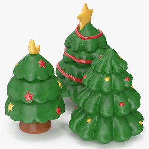 christmas tree figurines 3D