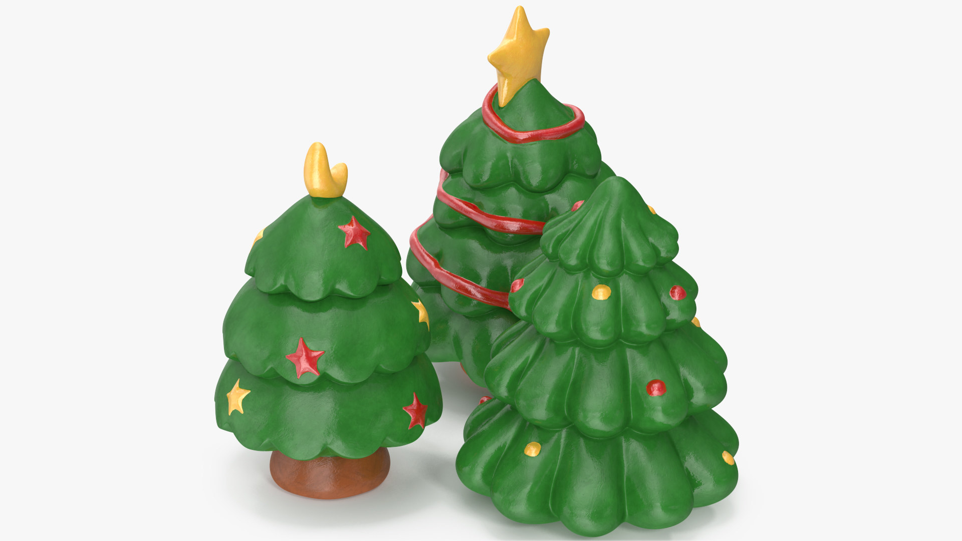 small christmas tree figurines