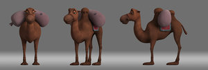 3D model cartoon camel