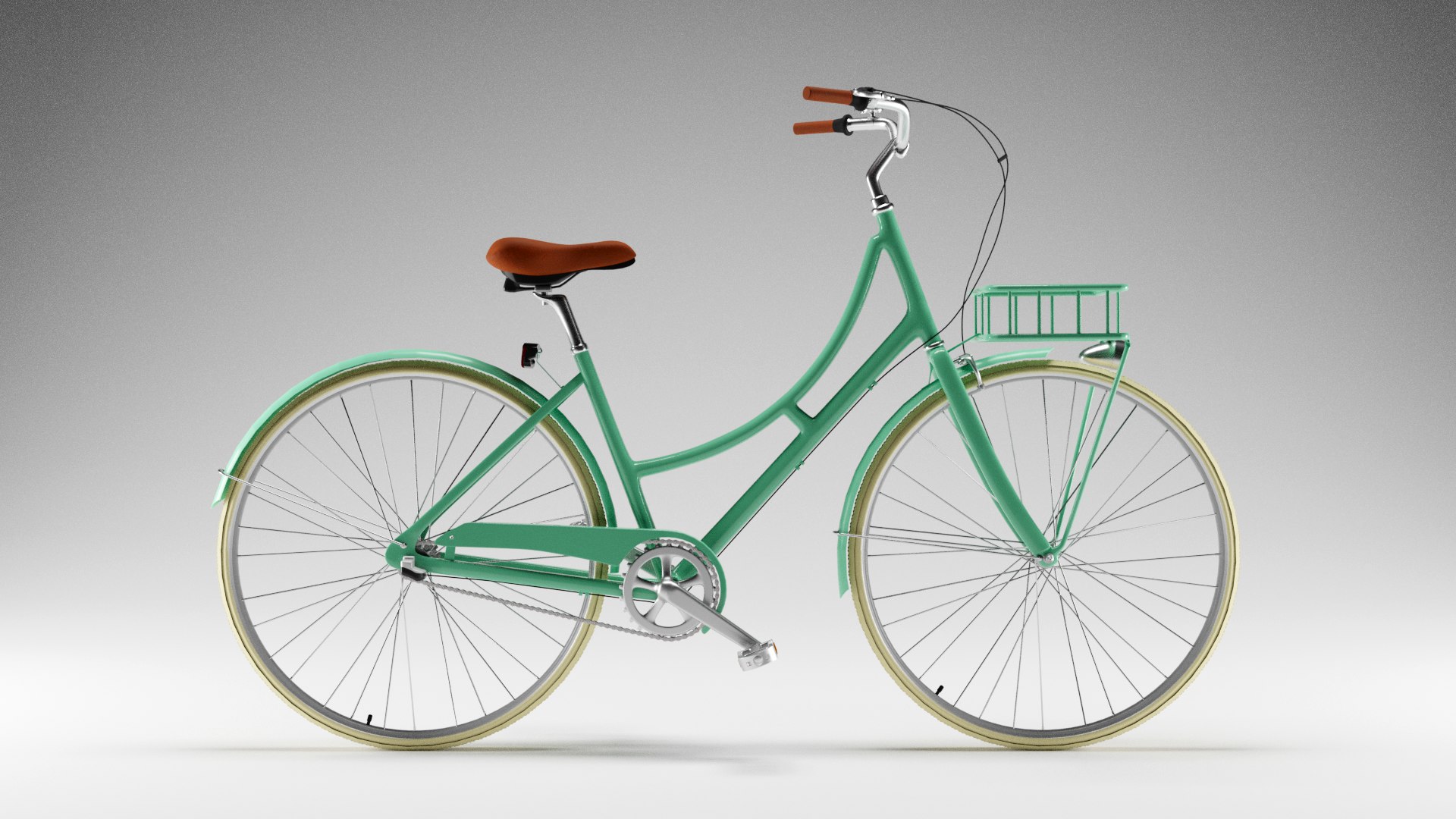 green retro bike