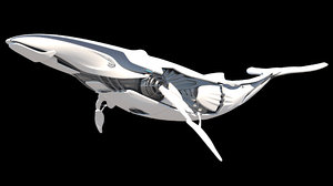 sci-fi whale 3D model
