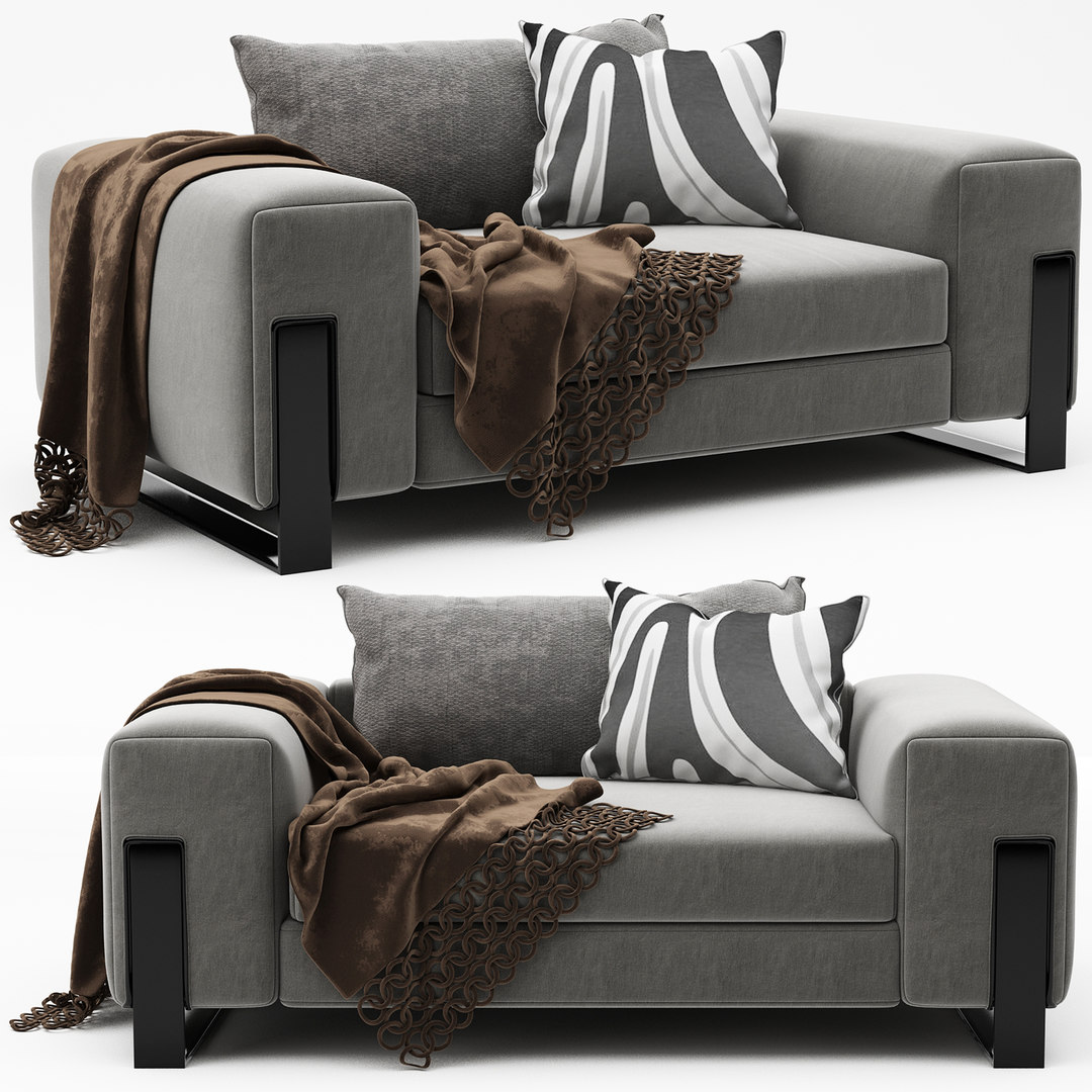 Modern armchair pillows model TurboSquid 1515078