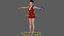 realistic woman rigged 3D model