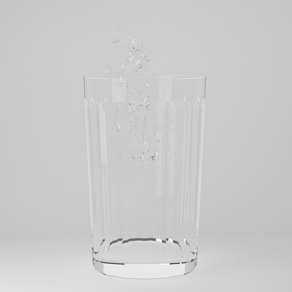 Glass water drop model TurboSquid 1515218