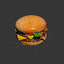 double cheeseburger hq burger 3D model