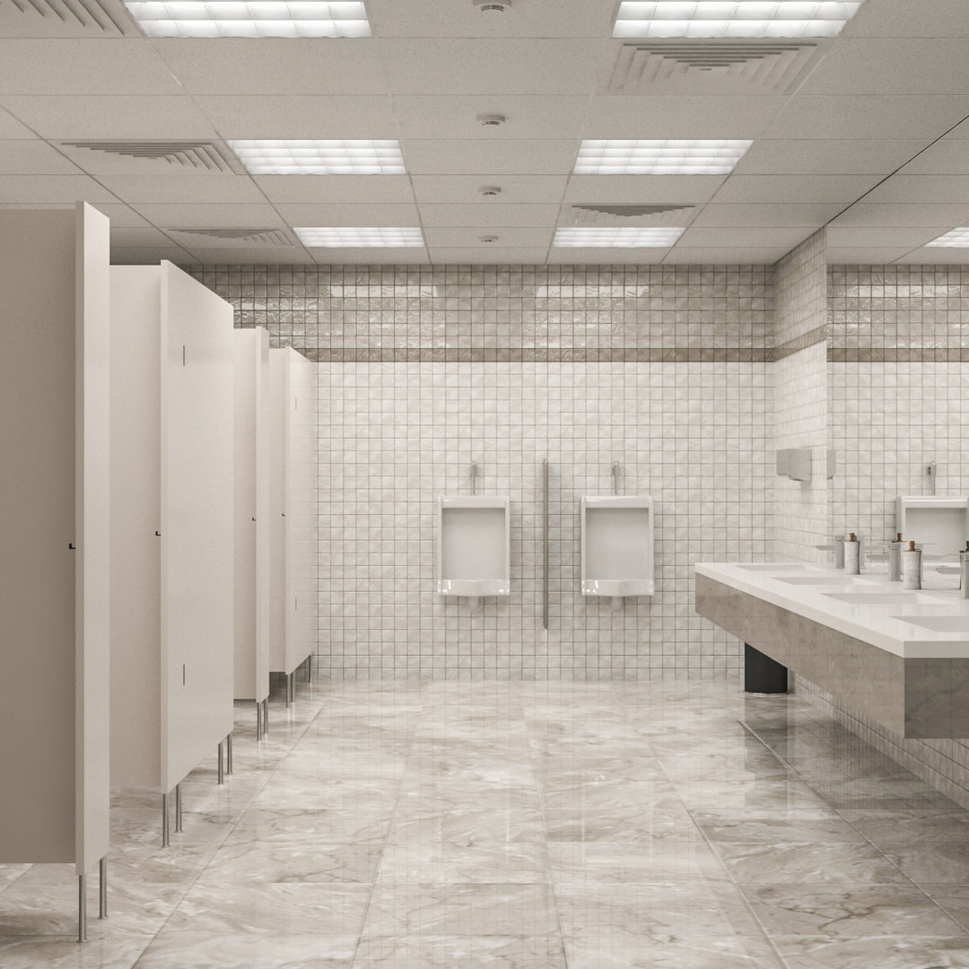 Interior scene public bathroom model - TurboSquid 1515230