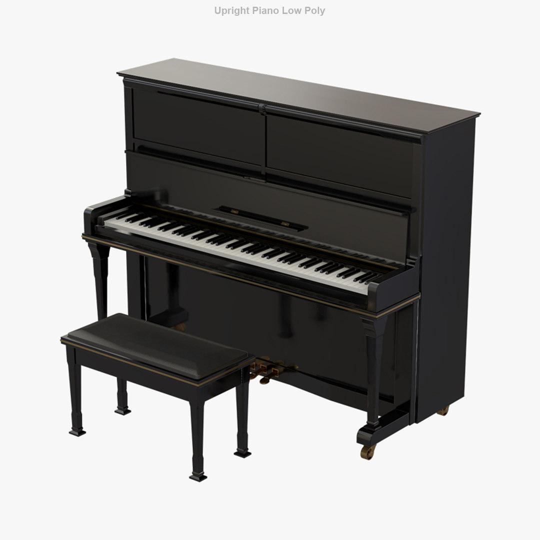 Realistic upright piano 3D model TurboSquid 1515710