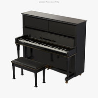 realistic upright piano 3D model