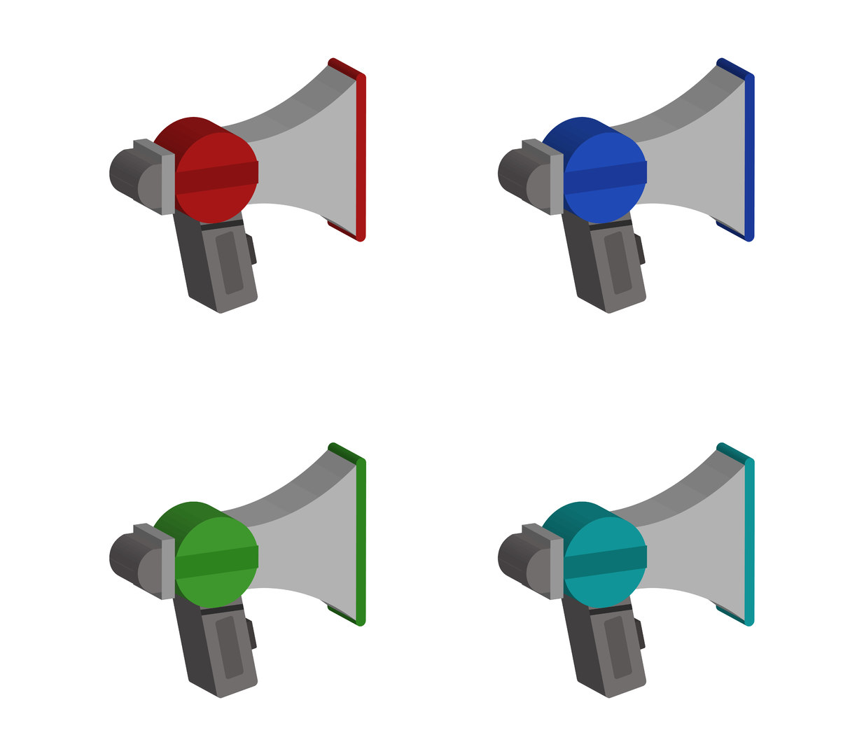 Shapes Encapsulated Postscript megaphone 3d vector
