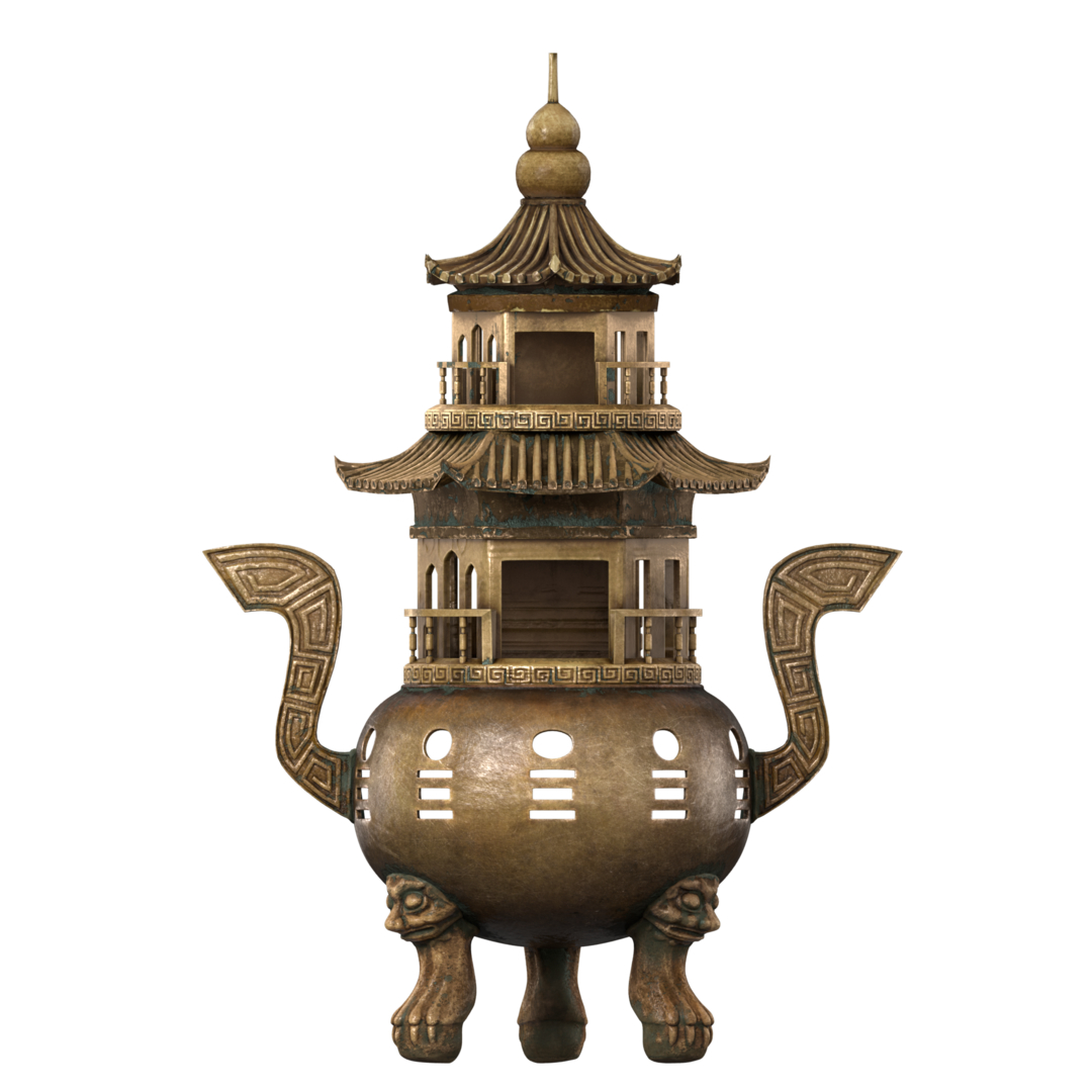 Crucible tripod ancient china 3D model TurboSquid 1515542