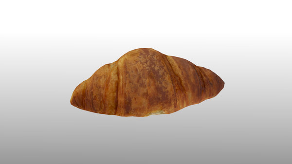 3d scanned croissant polys model
