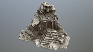 3D skull cave